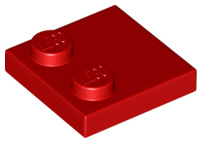 LEGO® los onderdeel Tegel Aangepast in kleur Rood 33909