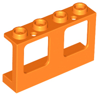 LEGO® los onderdeel Raamkozijn in kleur Oranje 61345