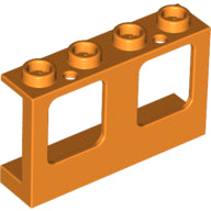 Plaatje in Gallery viewer laden, LEGO® los onderdeel Raamkozijn in kleur Oranje 61345