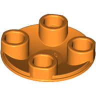 LEGO® los onderdeel Plaat Rond in kleur Oranje 2654