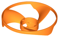 LEGO® los onderdeel Propellor in kleur Oranje 18592
