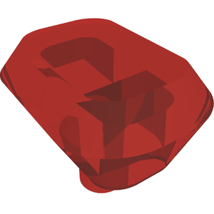 LEGO® los onderdeel Rots in kleur Doorzichtig Rood 36451a