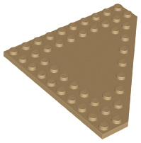 Plaatje in Gallery viewer laden, LEGO® los onderdeel Wig Plaat Donker Geelbruin 92584
