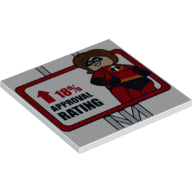 Plaatje in Gallery viewer laden, LEGO® los onderdeel Tegel met Motief in kleur Wit 10202pb006