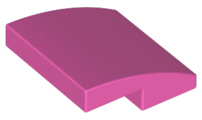 LEGO® los onderdeel Dakpan Gebogen Donker Roze 15068