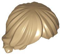 Plaatje in Gallery viewer laden, LEGO® los onderdeel Haar in kleur Donker Geelbruin 92746