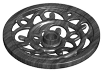 LEGO® los onderdeel Wiel in kleur Parel Donkergrijs 15744