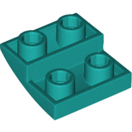 LEGO® los onderdeel Dakpan Gebogen Donker Turkoois 32803