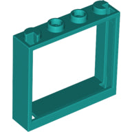 Plaatje in Gallery viewer laden, LEGO® los onderdeel Raamkozijn Donker Turkoois 60594