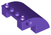 LEGO® los onderdeel Dakpan Gebogen Donkerpaars 61487