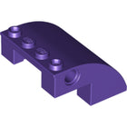 LEGO® los onderdeel Dakpan Gebogen Donkerpaars 61487