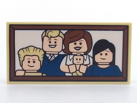 LEGO® los onderdeel Tegel met Motief Geelbruin 87079pb0482