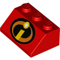 Plaatje in Gallery viewer laden, LEGO® los onderdeel Dakpan met Motief in kleur Rood 3038pb11