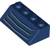 LEGO® los onderdeel Dakpan met Motief Donkerblauw 3037pb049