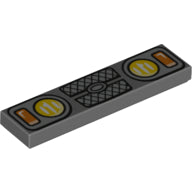 LEGO® Tegel met Motief Donker Blauwachtig Grijs 2431pb515