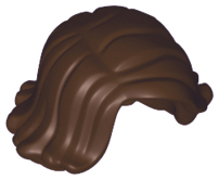Plaatje in Gallery viewer laden, LEGO® los onderdeel Haar in kleur Donker Bruin 20877