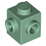 Plaatje in Gallery viewer laden, LEGO® los onderdeel Steen Aangepast in kleur Zandgroen 26604