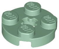 LEGO® los onderdeel Plaat Rond in kleur Zandgroen 4032