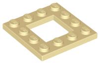 LEGO® los onderdeel Plaat Aangepast in kleur Geelbruin 64799