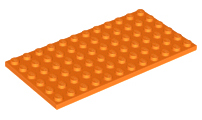 LEGO® los onderdeel Plaat Algemeen in kleur Oranje 3028