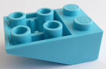 Plaatje in Gallery viewer laden, LEGO® los onderdeel Dakpan Omgekeerd Medium Azuurblauw 3747b