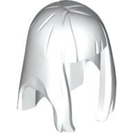 Plaatje in Gallery viewer laden, LEGO® los onderdeel Haar in kleur Wit 17346