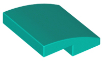 Plaatje in Gallery viewer laden, LEGO® los onderdeel Dakpan Gebogen Donker Turkoois 15068