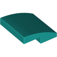Plaatje in Gallery viewer laden, LEGO® los onderdeel Dakpan Gebogen Donker Turkoois 15068