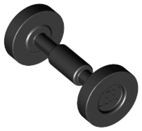 LEGO® los onderdeel Wiel in kleur Zwart 2496