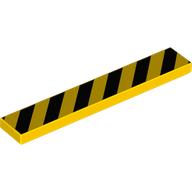 Plaatje in Gallery viewer laden, LEGO® los onderdeel Tegel met Motief in kleur Geel 6636pb160