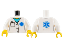 Plaatje in Gallery viewer laden, LEGO® los onderdeel Lijf met Motief Wit 973pb3140c01