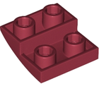 LEGO® los onderdeel Dakpan Gebogen in kleur Donkerrood 32803