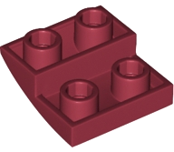 LEGO® los onderdeel Dakpan Gebogen in kleur Donkerrood 32803