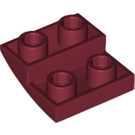 LEGO® los onderdeel Dakpan Gebogen in kleur Donkerrood 32803