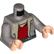 Plaatje in Gallery viewer laden, LEGO® los onderdeel Lijf met Motief Zilver 973pb3104c01
