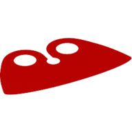 Plaatje in Gallery viewer laden, LEGO® los onderdeel Lijf Accessoire in kleur Rood 20551
