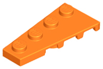 Plaatje in Gallery viewer laden, LEGO® los onderdeel Wig Plaat in kleur Oranje 41770