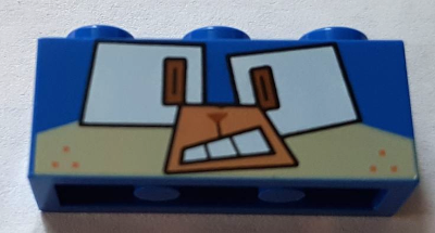 LEGO® los onderdeel Steen met Motief Blauw 3622pb099