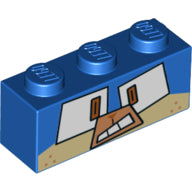 LEGO® los onderdeel Steen met Motief Blauw 3622pb099