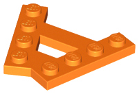 Plaatje in Gallery viewer laden, LEGO® los onderdeel Wig Plaat in kleur Oranje 15706