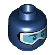 Plaatje in Gallery viewer laden, LEGO® los onderdeel Hoofd in kleur Donkerblauw 3626cpb2159