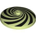 LEGO® onderdeel Schaal met Motief Geelachtig Groen 3960pb055