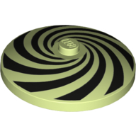 LEGO® onderdeel Schaal met Motief Geelachtig Groen 3960pb055