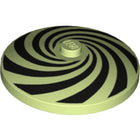 LEGO® onderdeel Schaal met Motief Geelachtig Groen 3960pb055