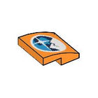 LEGO® onderdeel Dakpan Gebogen met Motief Oranje 15068pb140