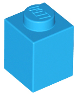 Plaatje in Gallery viewer laden, LEGO® los onderdeel Steen in kleur Donker Azuurblauw 3005