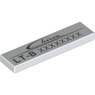 LEGO® los onderdeel Tegel met Motief in kleur Wit 2431pb0521