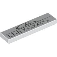 LEGO® los onderdeel Tegel met Motief in kleur Wit 2431pb0521