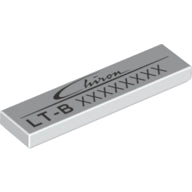 LEGO® los onderdeel Tegel met Motief in kleur Wit 2431pb521
