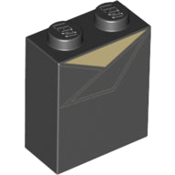 Plaatje in Gallery viewer laden, LEGO® los onderdeel Steen met Motief Zwart 3245cpb069
